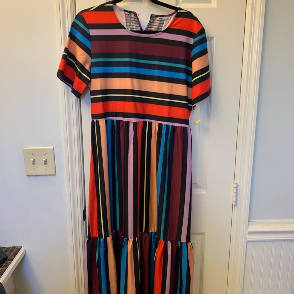 🌈Rainbow Stripe Dress🌈 - Picture 2 of 5